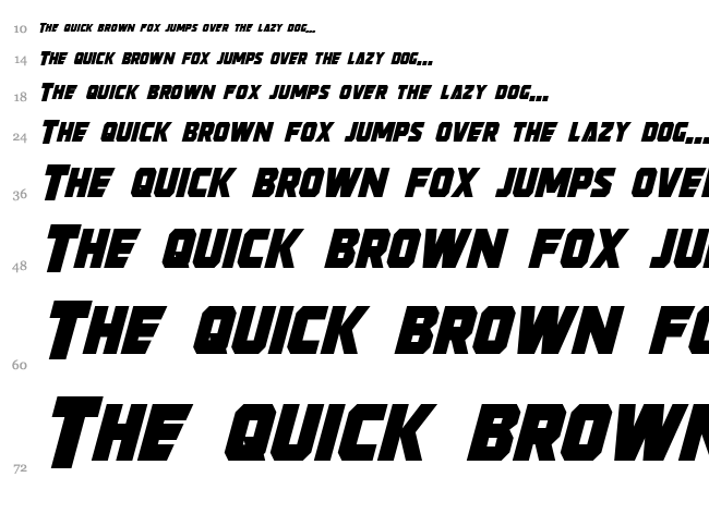 Strongarm font waterfall